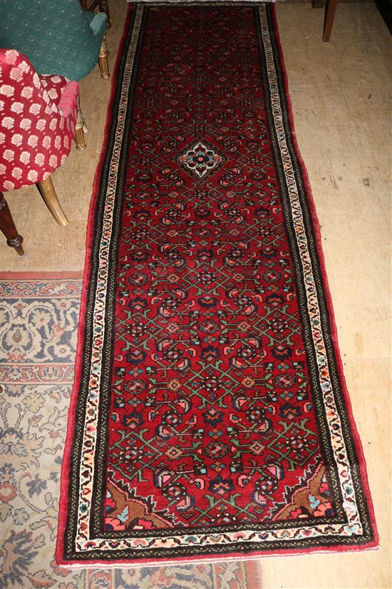 Red ground runner rug